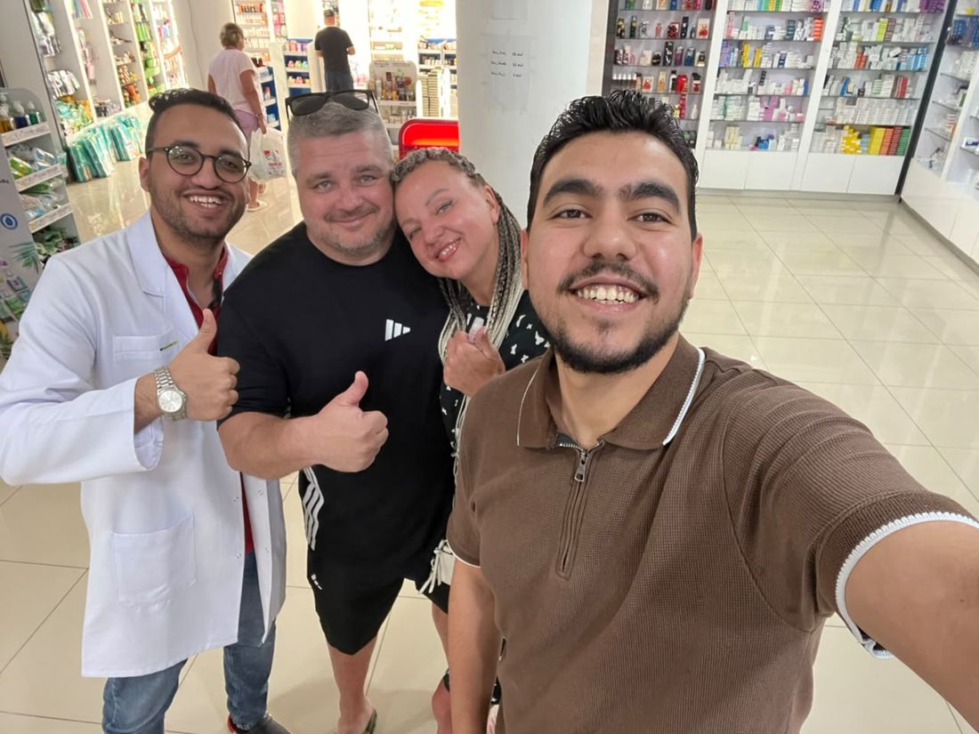 Guests giving a thumbs up with our pharmacist