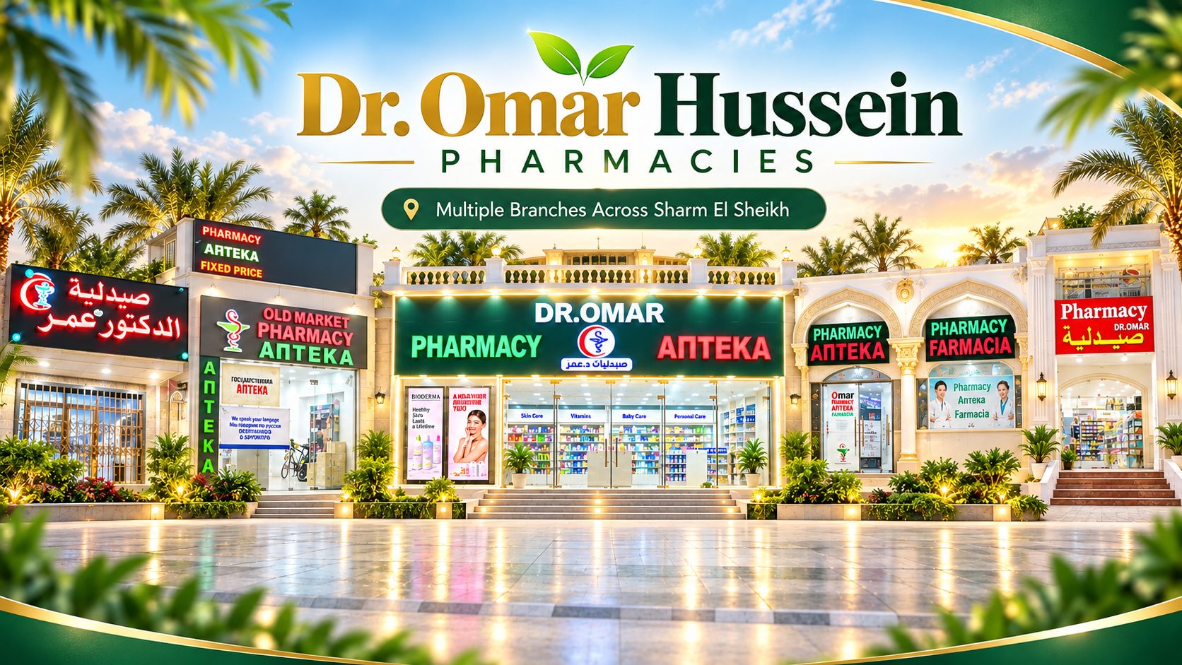 Dr. Omar Hussein Pharmacies storefronts in Sharm El Sheikh